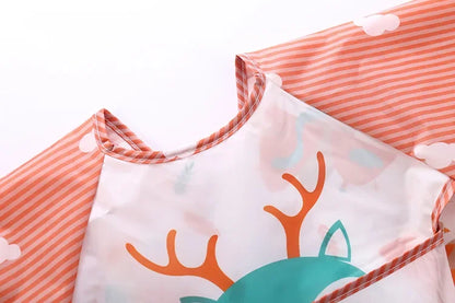 Waterproof long-sleeved bib/apron for babies 