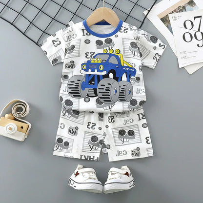 Baby casual summer shorts/tank top sets 