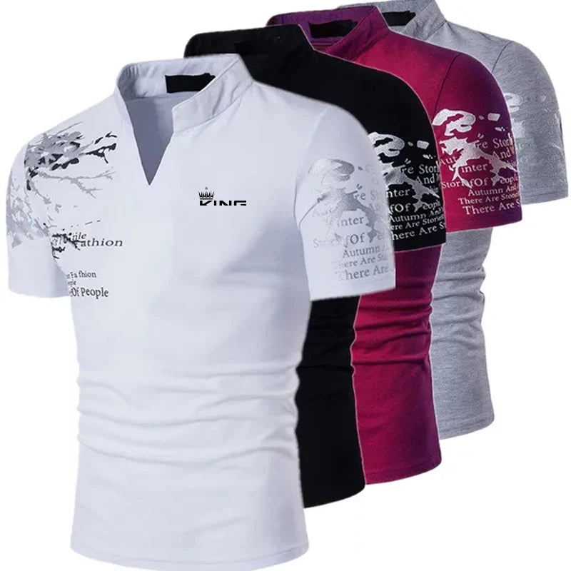Men's printed polo shirt 