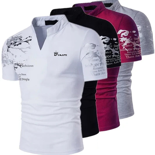 Men's printed polo shirt 