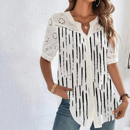 Elegant short sleeve shirt for women