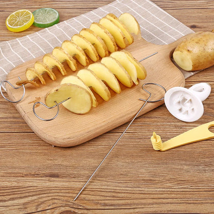 Potato and vegetable skewer machine 