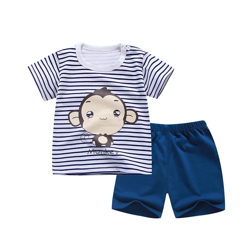 Baby casual summer shorts/tank top sets 