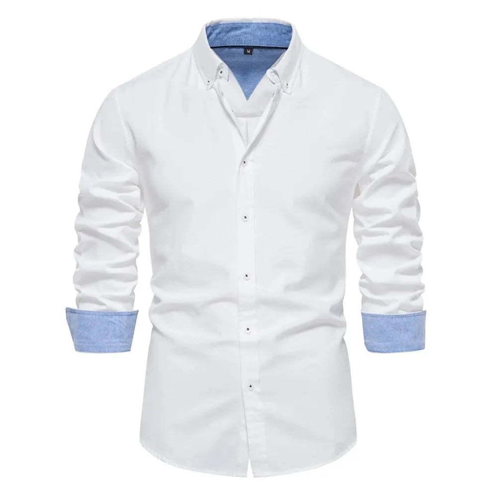 Long-sleeved cotton shirt 