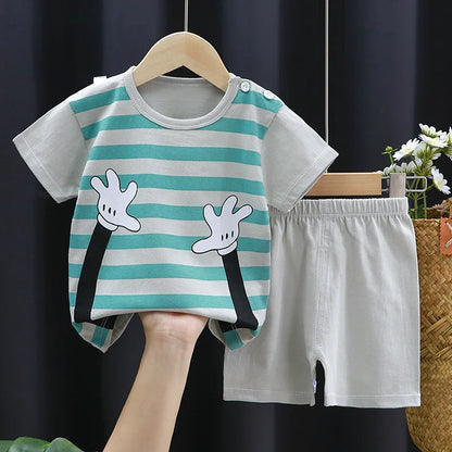 Baby casual summer shorts/tank top sets 