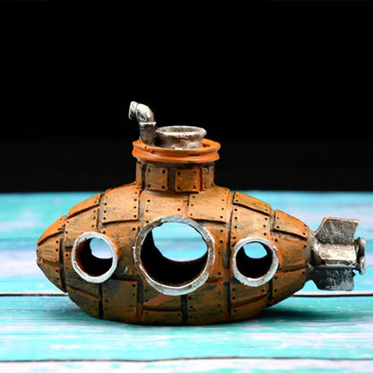 Submarine Aquarium Decoration 