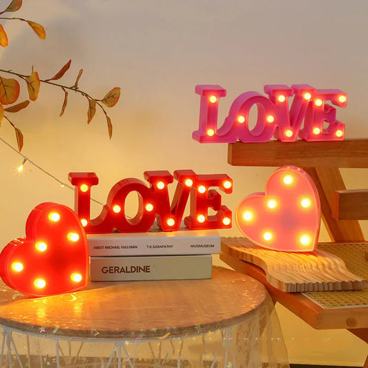 LOVE or Heart LED light decoration 