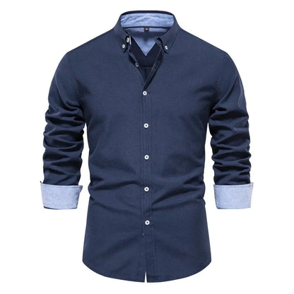 Long-sleeved cotton shirt 