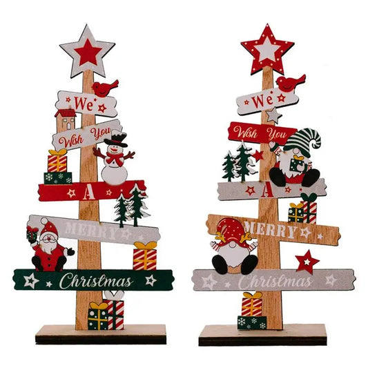 Decorative wooden Christmas tree 