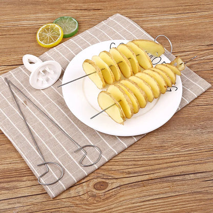 Potato and vegetable skewer machine 