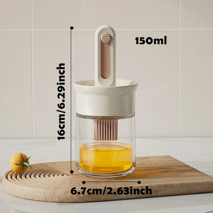 Telescopic cooking brush with integrated reserve 