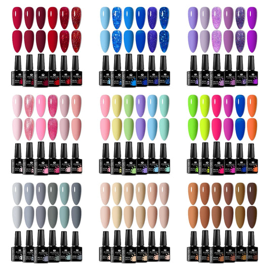Lot de 6 Vernis à Ongles Gel