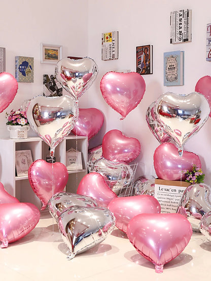 25cm Inflatable Romantic Heart Balloons for Parties and Events 