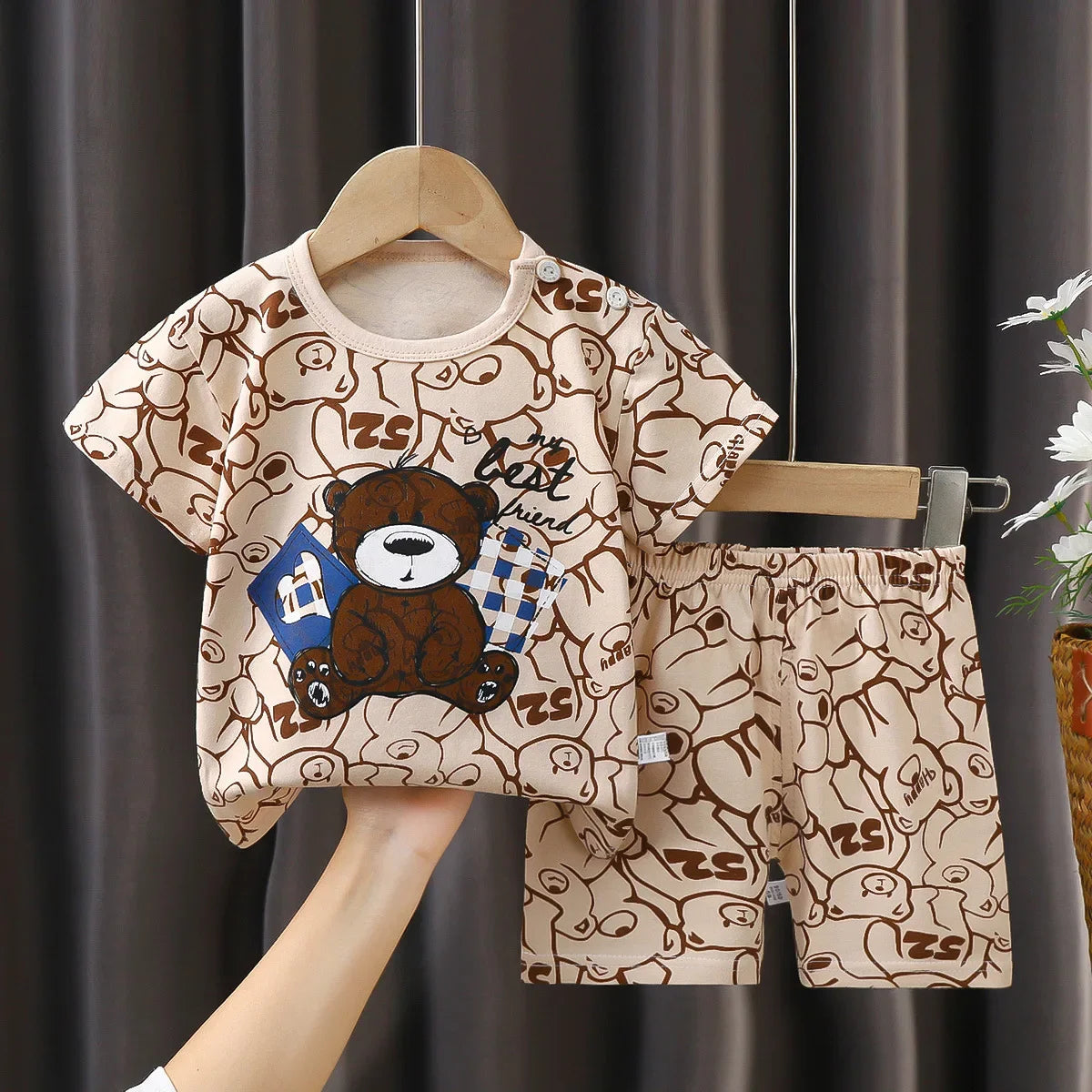 Baby casual summer shorts/tank top sets 