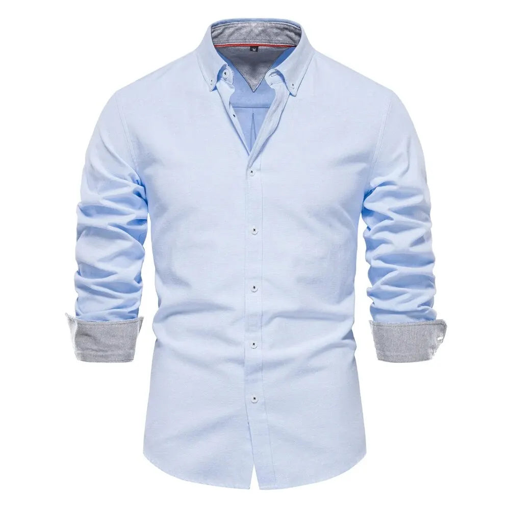 Long-sleeved cotton shirt 