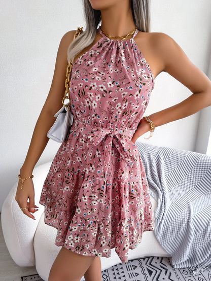 Floral halter dress