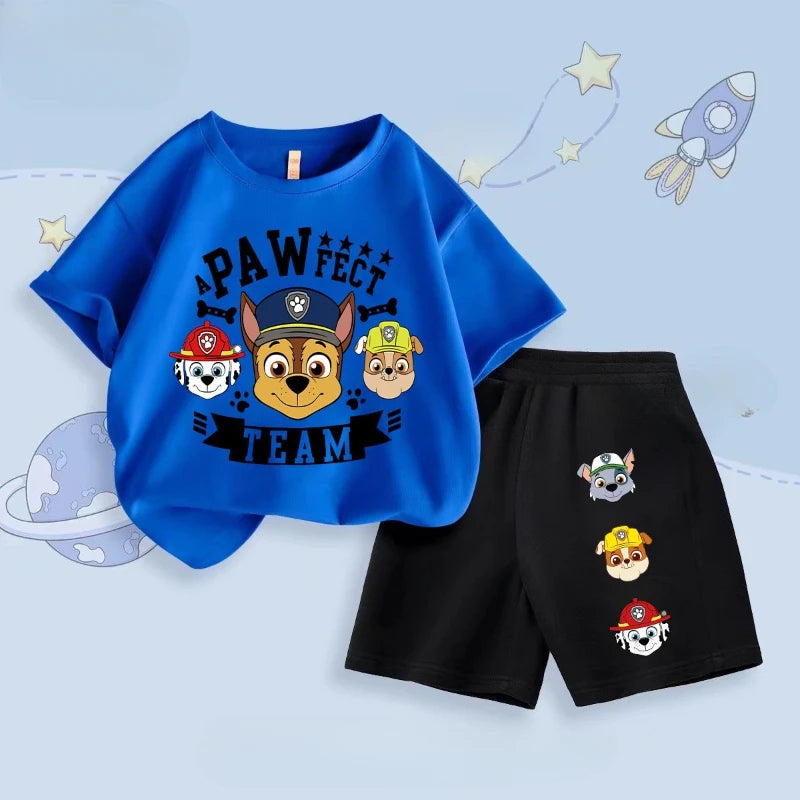 Ensemble Pat Patrouille T-shirt à mache courte et Short
