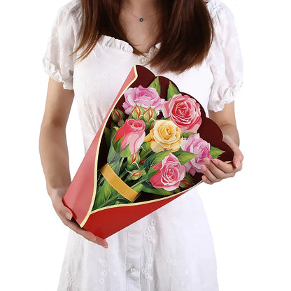 Carte Pop-Up 3D Bouquet de Fleur