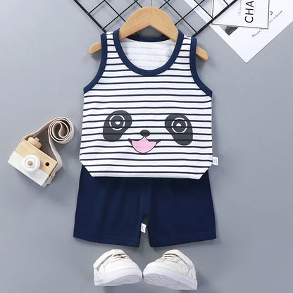 Baby casual summer shorts/tank top sets 