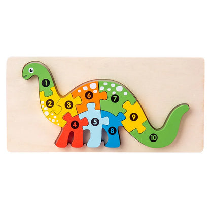 3D wooden puzzle with numbers 1-10 