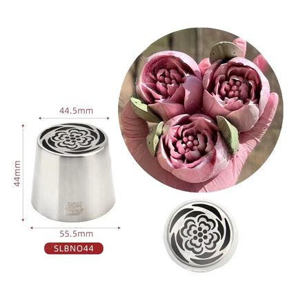 Buses de Décoration de Gâteau en acier inoxydable, Motif Fleur