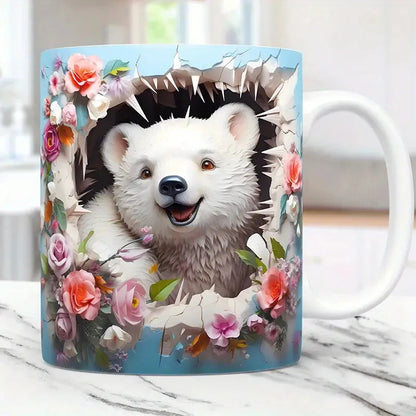 3D effect animal mug 