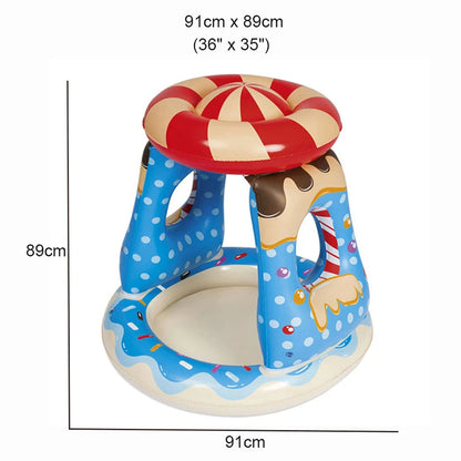 Inflatable parasol pools for children