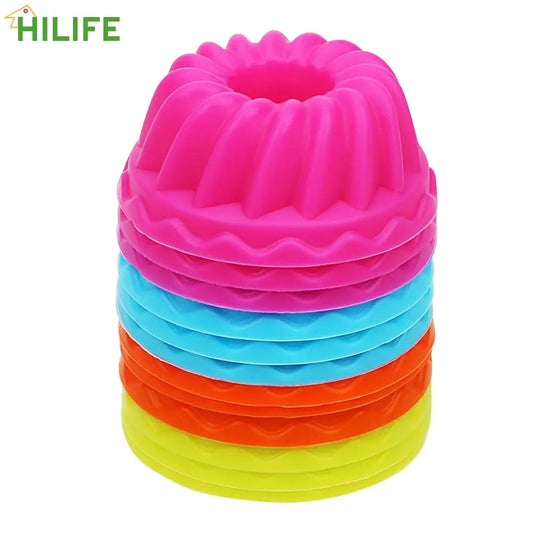 Set of 12 small silicone cupcake molds 