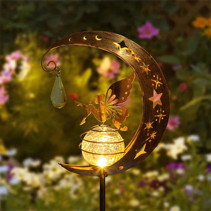 Solar Moon Fairy Light Stake 