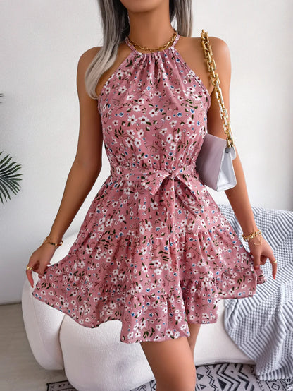 Floral halter dress
