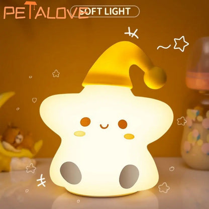 Rechargeable LED night light in the shape of animals, clouds, stars,... 
