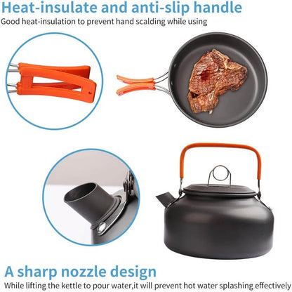 Outdoor kitchen tableware and utensils set