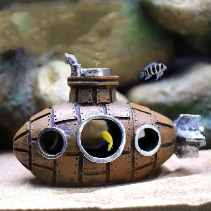 Submarine Aquarium Decoration 