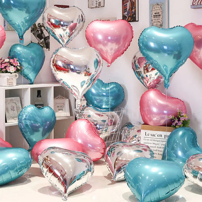 25cm Inflatable Romantic Heart Balloons for Parties and Events 