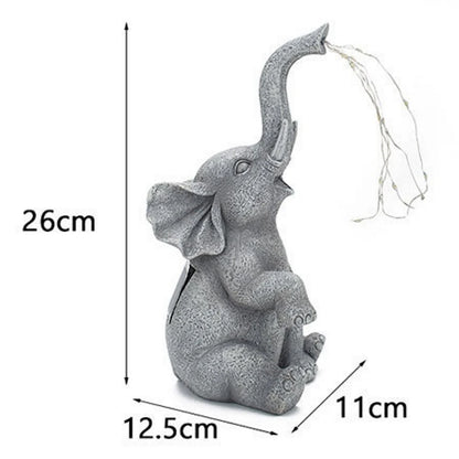 Solar Elephant Statue 