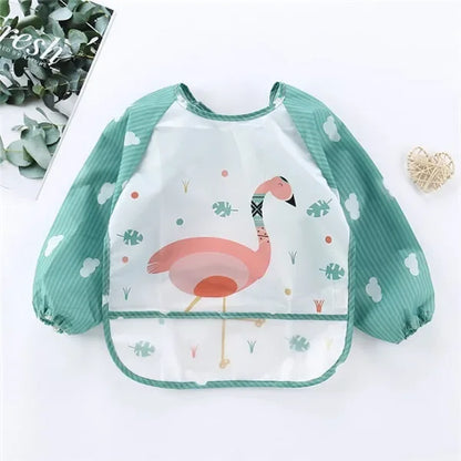 Waterproof long-sleeved bib/apron for babies 