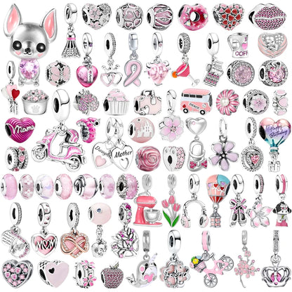 Charms Série Rose en Argent 925
