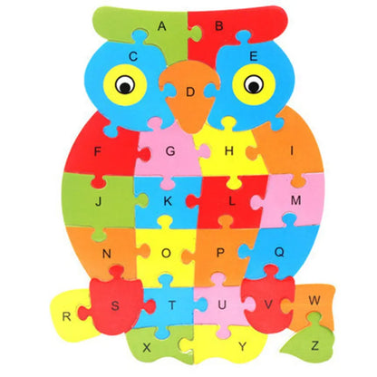 Wooden animal puzzle alphabet letters 