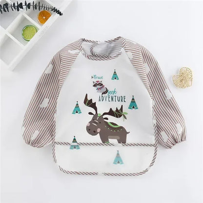 Waterproof long-sleeved bib/apron for babies 
