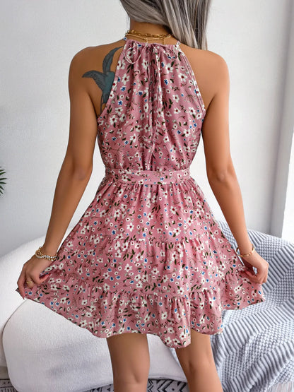 Floral halter dress