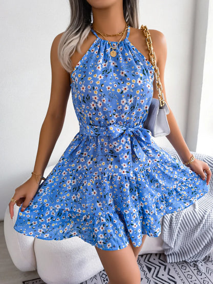 Floral halter dress