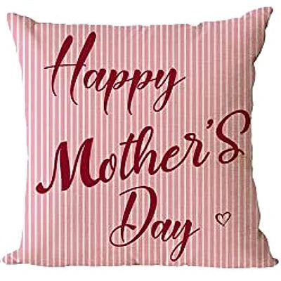 Taie de coussin en lin " bonne fête des mères", "merci maman"