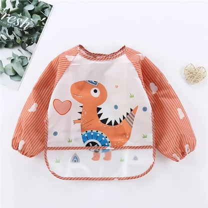 Waterproof long-sleeved bib/apron for babies 