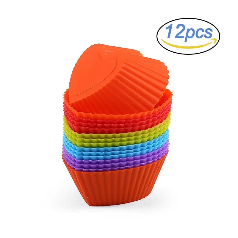 Set of 12 small silicone molds 