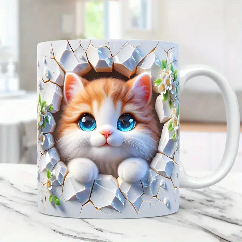 3D effect animal mug 