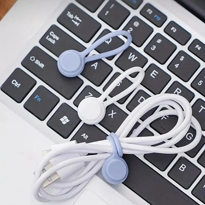Reusable magnetic cable ties 
