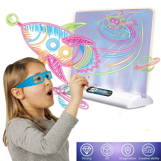 3D Magic Drawing Board LED Light 