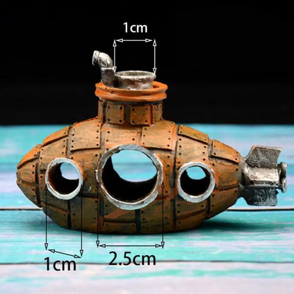 Submarine Aquarium Decoration 