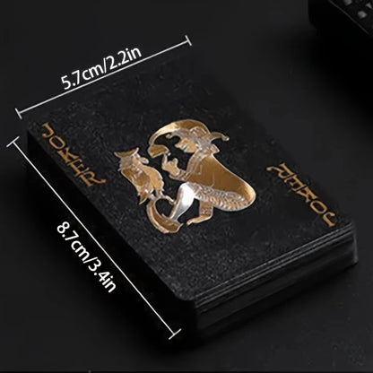 Jeu de 54 Cartes de Poker Noir et Or Imperméables
