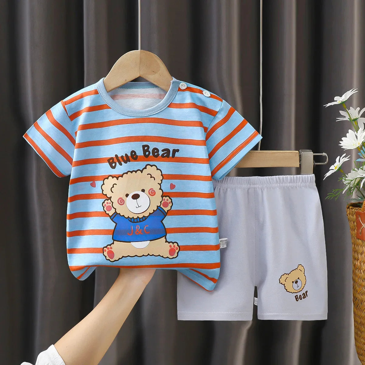 Baby casual summer shorts/tank top sets 